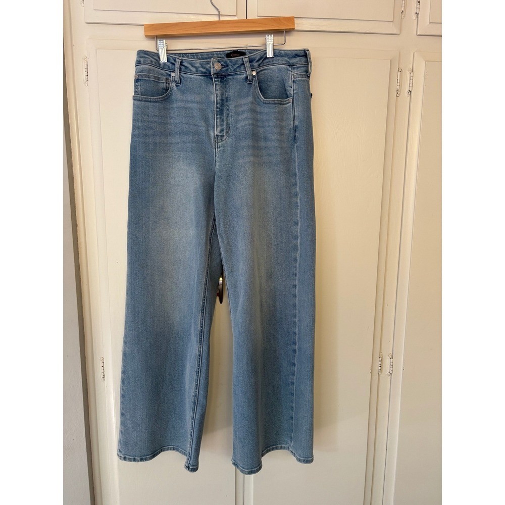 Quince Womens Wide Leg Jeans Medium Wash Blue High Rise Denim Size 32